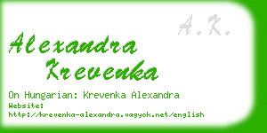 alexandra krevenka business card